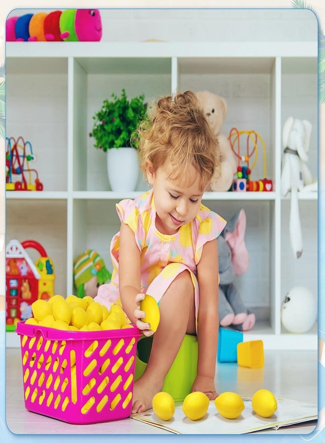 جيريفي مجموعة جيريفي من 100 كرة تخفيف التوتر بنكهة الليمون، هدايا حفلات الليمون، كرات صغيرة من إسفنج البولي يوريثان، ألعاب مثالية لحفلات المدارس والكرنفالات، حشوات لأكياس الجوائز - Image 3